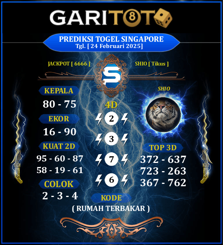 Prediksi GARITOTO Syair SGP 24 FEBRUARI 2025 dari Pasie Lembang yang Terpercaya.